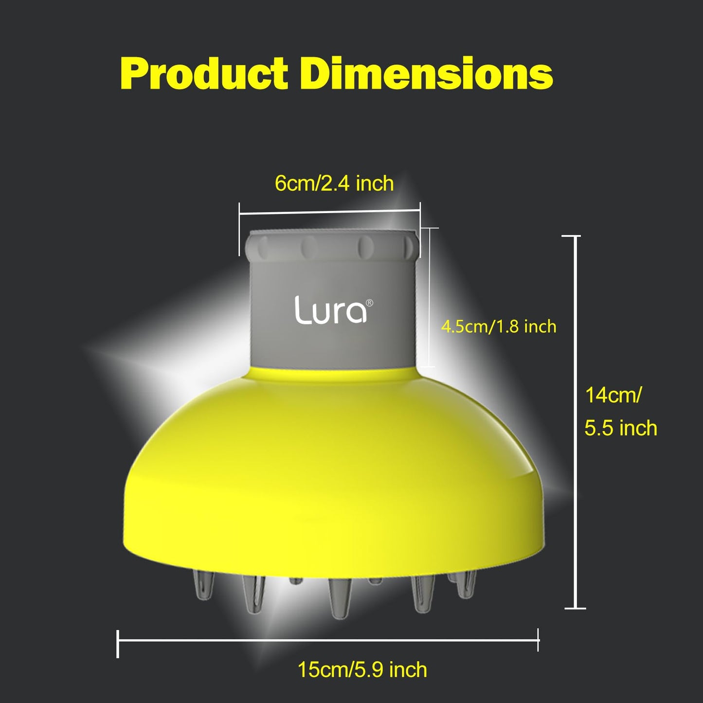 Large Hair Diffuser Attachment For Hair Dryer Nozzles From 1.7 To 2.1,Universal Diffuser Hair Dryer Attachment,Hair Diffuser For Curly Hair,Curly Hair Diffuser for Blow Dryer(Yellow)