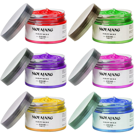 EFLY Temporary Hair Color Chalk For Kids, Hair Wax Color For 4 5 6 7 8 9 Year Old Girl Gifts, Birthday,Party, Cosplay DIY, Children's Day, Halloween, Christmas (6, Red Pink Gold Blue Green Purple)