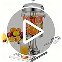 Stainless Steel 4.5 Gallon Drink Dispenser with Stand Ice Core Spigot & Scoop