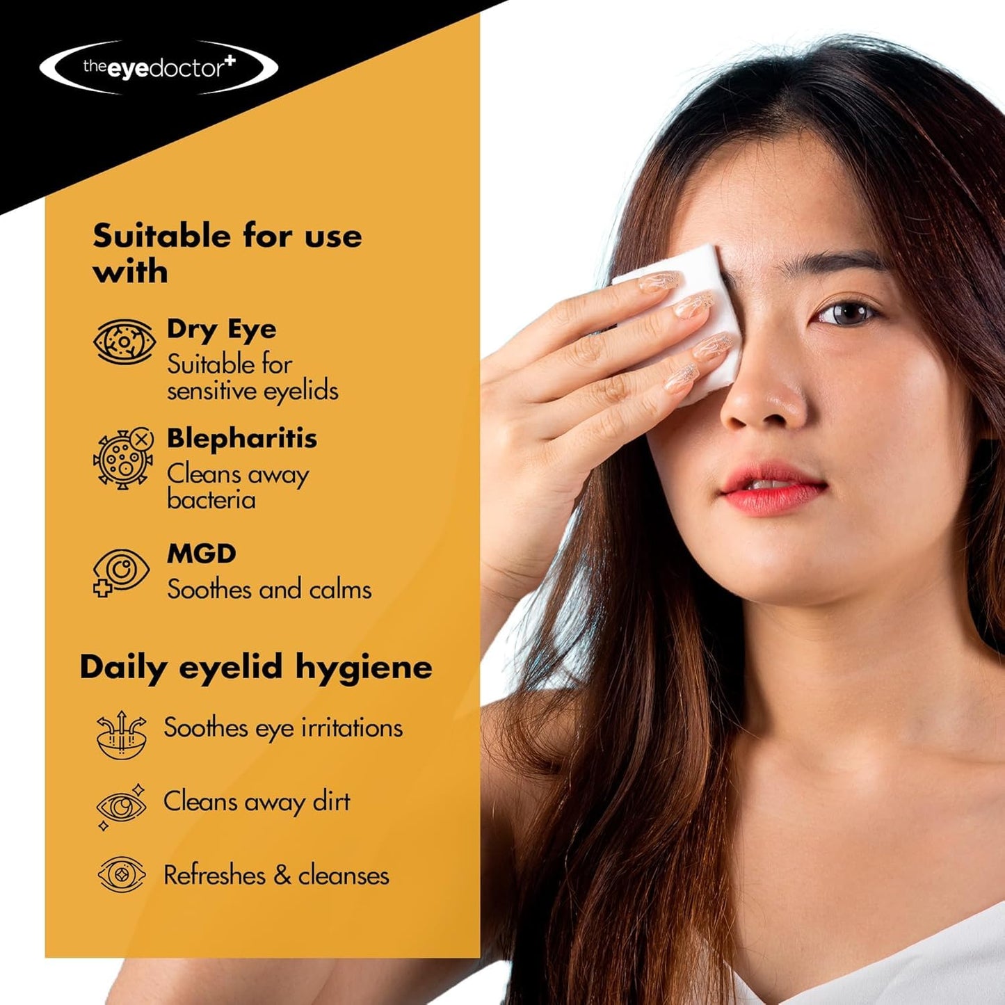 The Eye Doctor Eyelid Wipes – Single use Eyelid Wipes – Suitable for Sensitive Eyes, Dry Eyes, Blepharitis & MGD