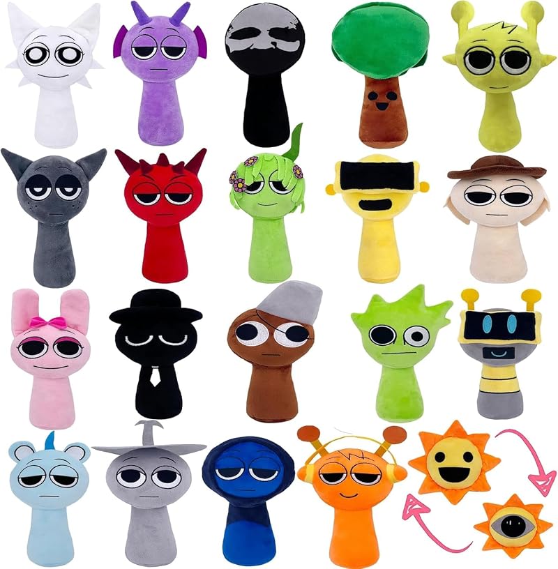 20pcs Plush Horror Toys - 10-Inch Soft Stuffed Animal Pillow Figures Gift