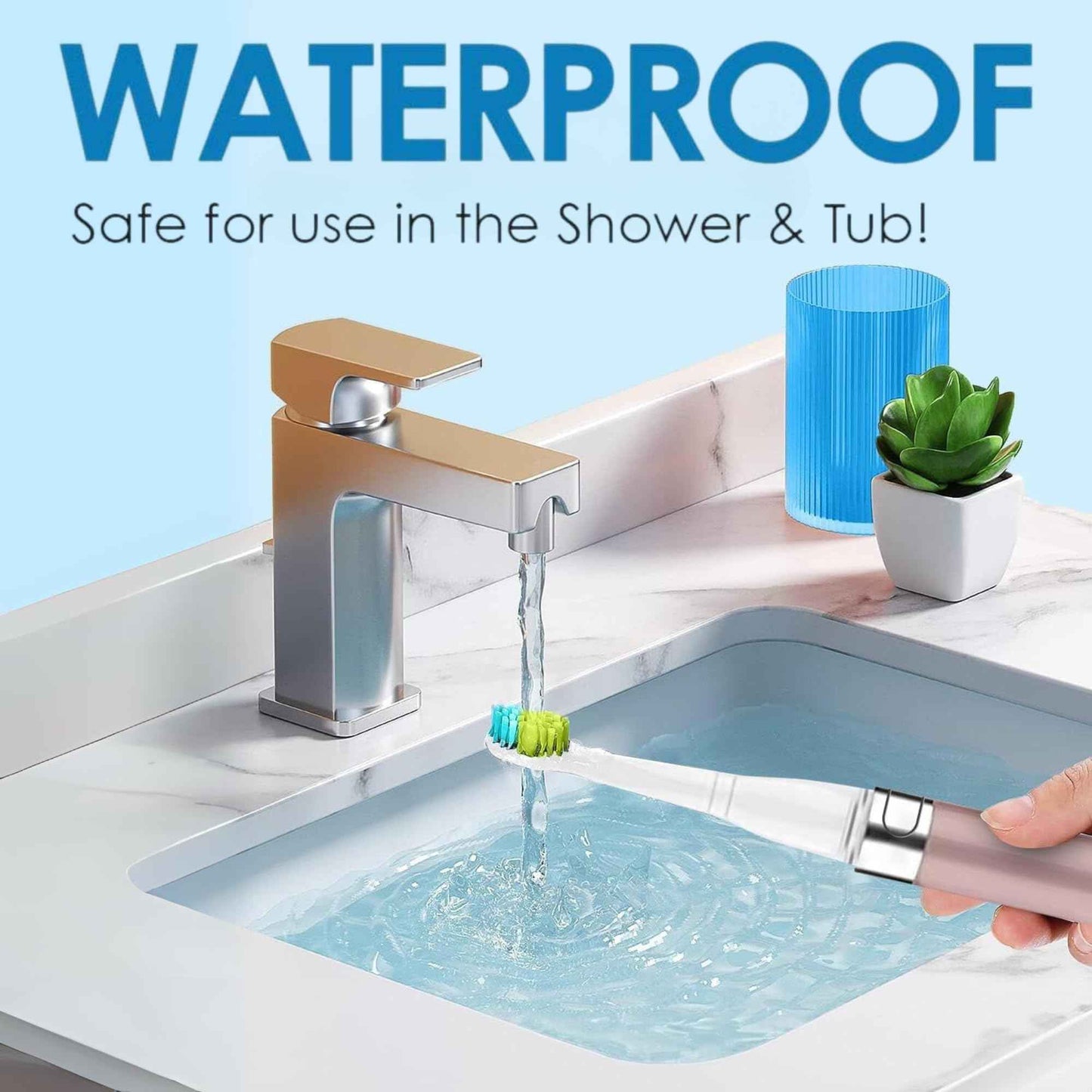 Voom Sonic Go 1 Series Travel Electric Toothbrush (Dentist Recommended) - Battery Operated Toothbrush for Adults & Kids, Sonic Toothbrush, Portable w/ 2 Minute Timer