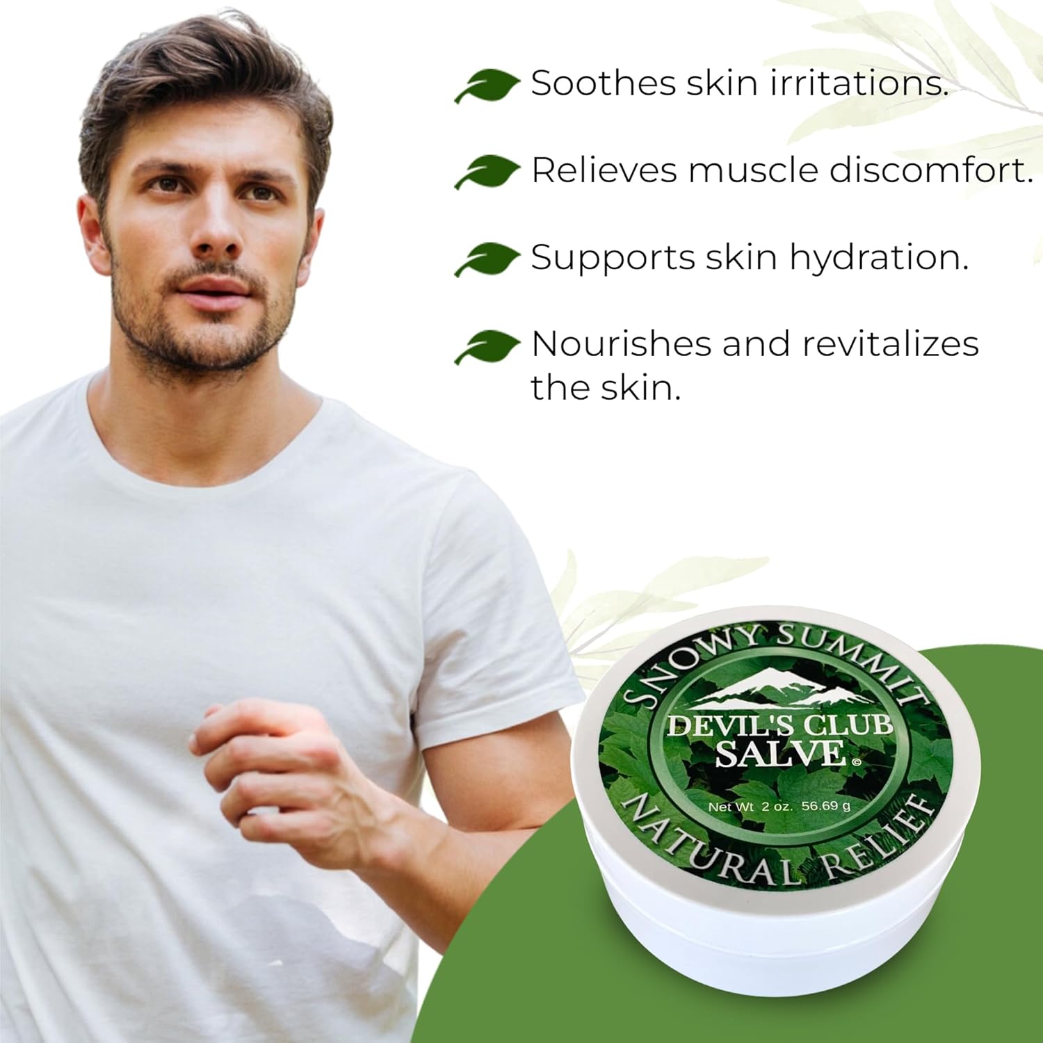 Alaska Devil's Club Salve - Handmade Herbal Muscle Rub Ointment, Light Scent, 2 oz Jar