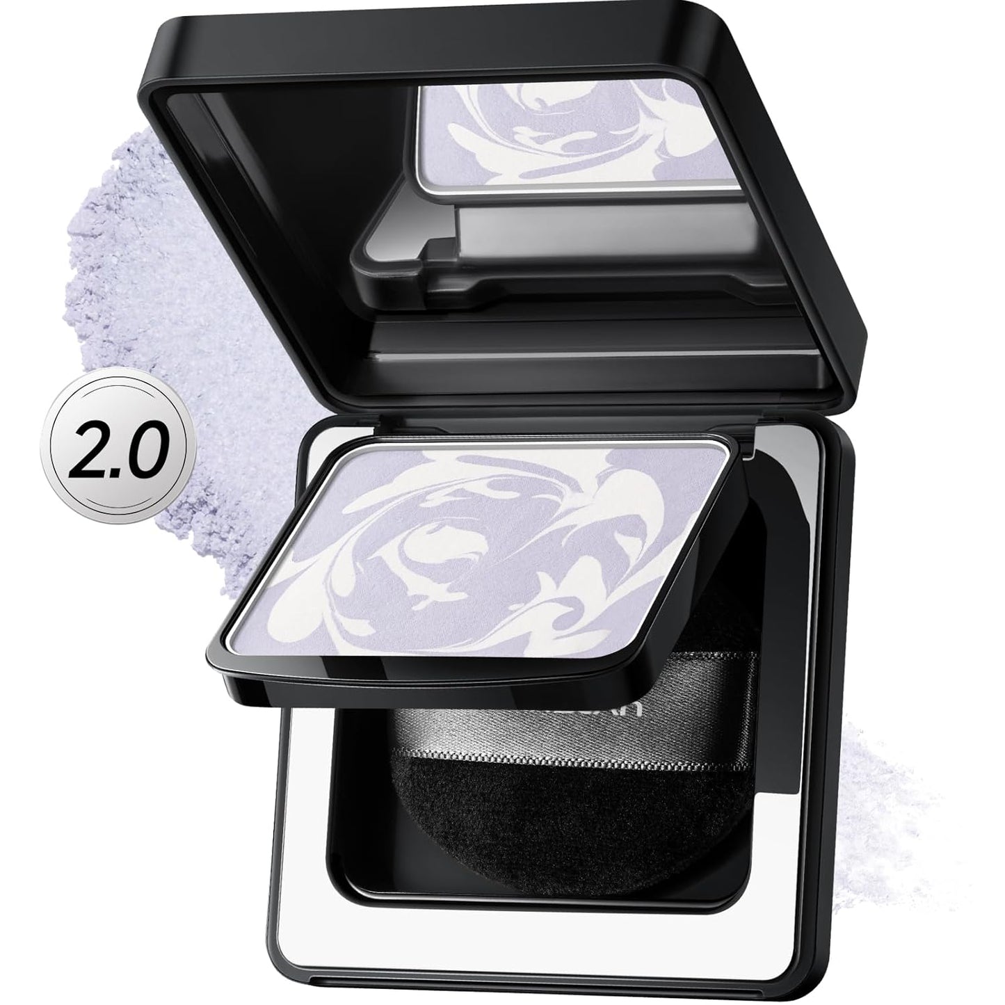 CARSLAN 2.0 Waterproof Translucent Setting Powder - Long-Lasting Oil Control Compact Makeup for Oily Skin, 0.28oz