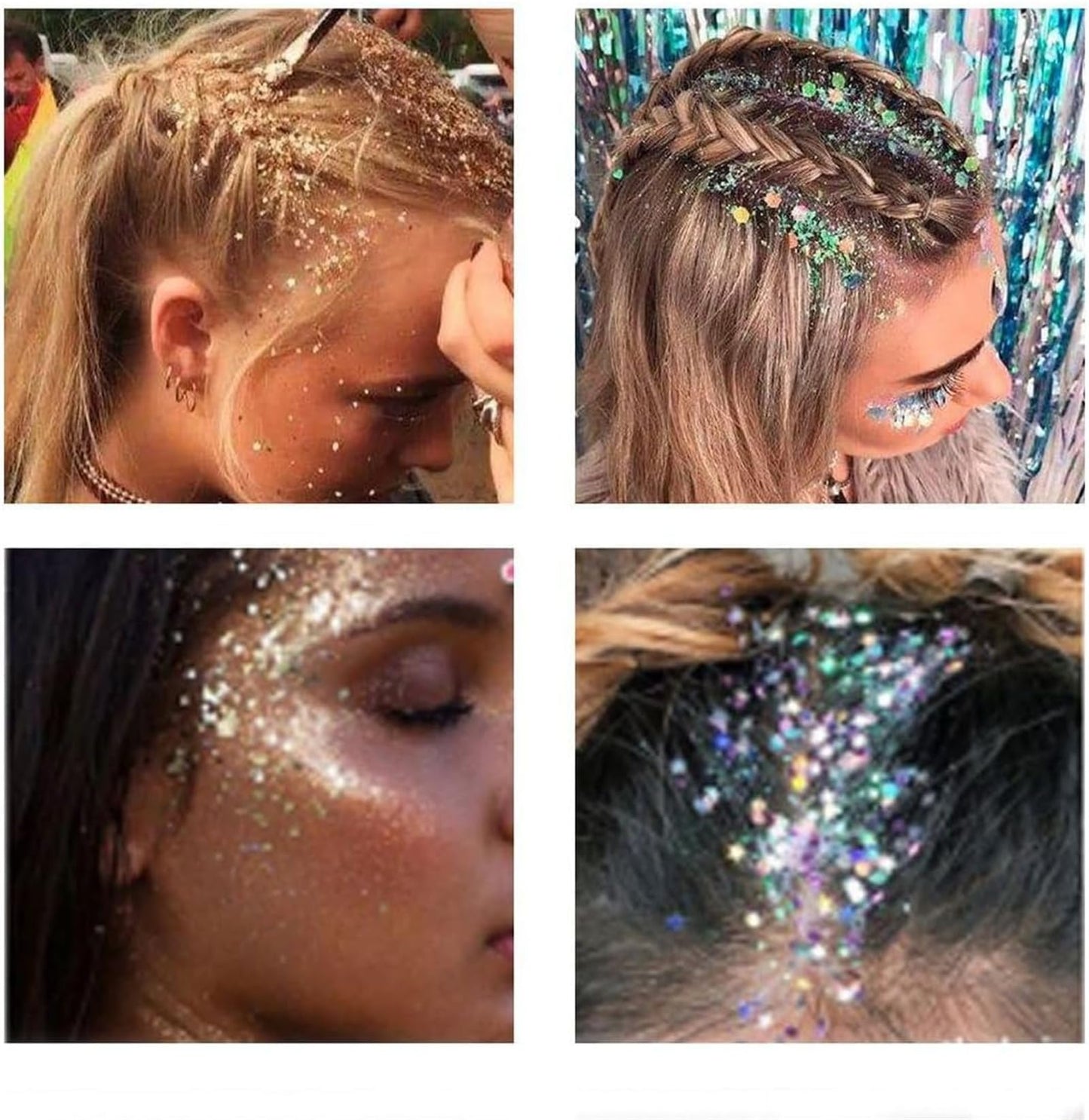 Liplaya Glitter Stick, Body Glitter Stick, Face Paint Glitters, for Concert Music Rave Festival, Long-Lasting Shine (Pink)