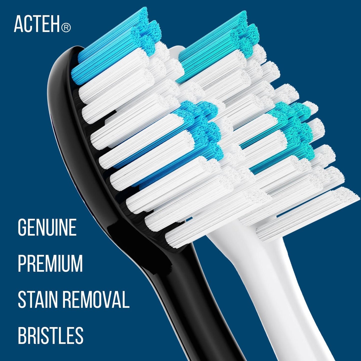 Acteh Sonic Edge JetWave Toothbrush Replacement Heads - 12 Pack | Premium Original Genuine | Compatible with Acteh Sonic Edge & JetWave Brushes