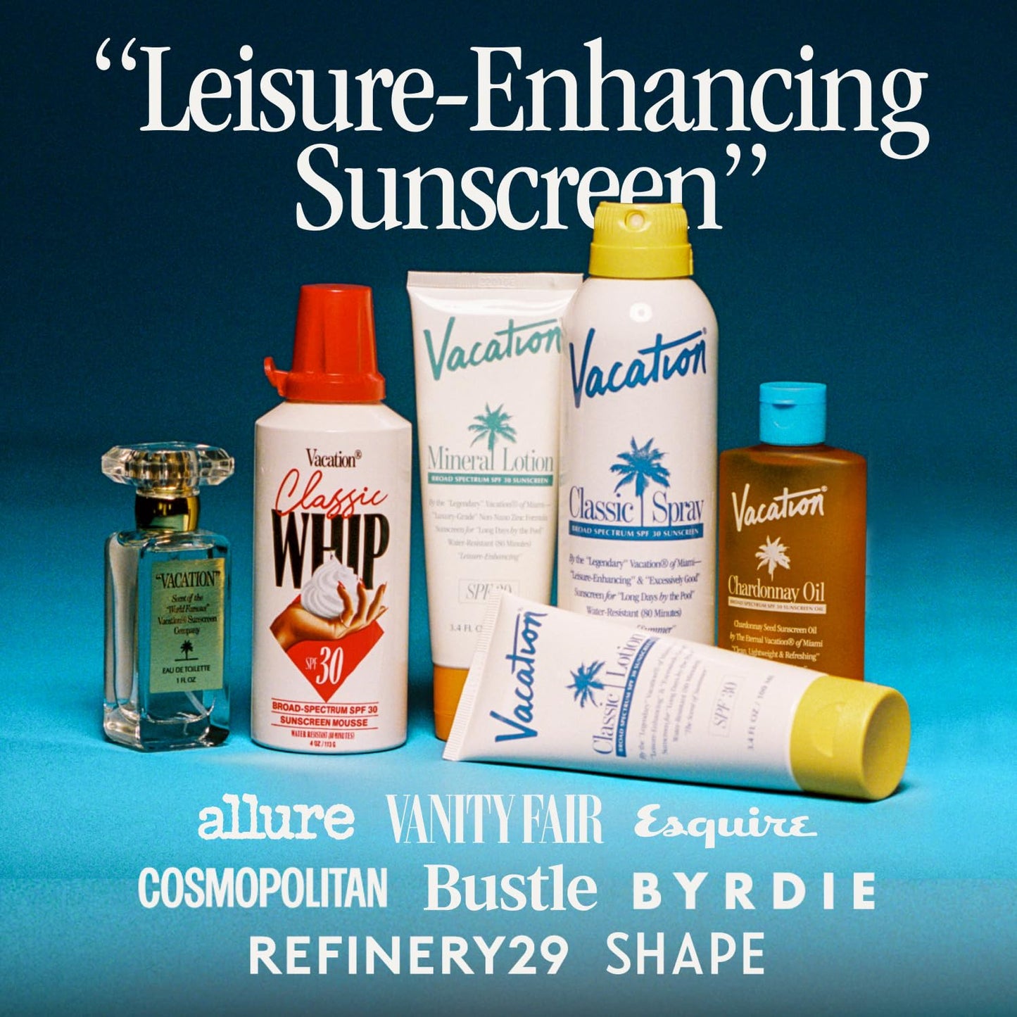 VACATION After Sun Gel & Air Freshener Bundle, Soothing Aloe Vera for Sunburn Relief, Hydrating & Cooling, Non-Sticky Aftersun Care, Alcohol Free, 6 Fl. Oz.