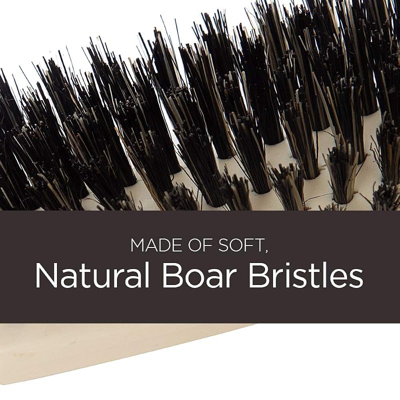 Fuller Brush Lustre Professional Hairbrush with Natural Boar Bristles – Gentle Body & Shine