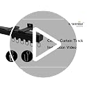 MaKefeile Heavy Duty Ceiling Curtain Track 15ft-18ft Black Room Divider System