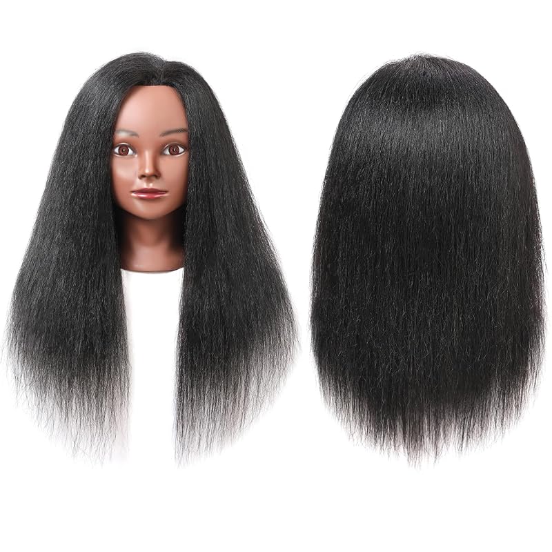 SOPHIRE 16" 100% Real Hair Mannequin Head with stand, Hairdresser