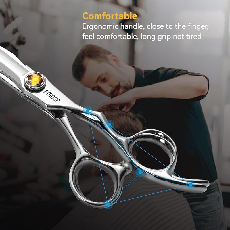 Professional Barber Scissors 6.5' Japan VG10 Fine Cutting Blades Hair