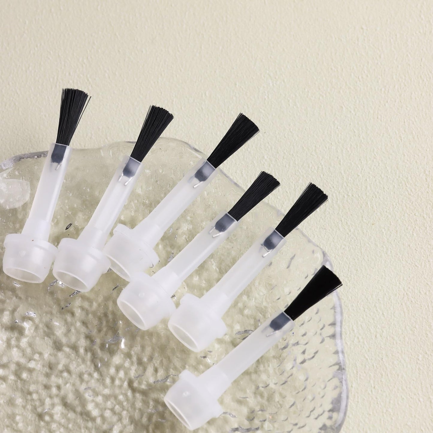 SUTOKAKA Disposable Replacement Nail Polish Brush Kit 30Pcs Dipping Powder Liquid Brushes Soft Bristles with Dual-Ended Wooden Handle for Nail Design Home Salon