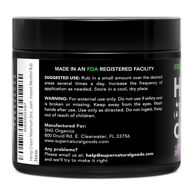 Unscented Magic Hemp Cream with Hemp Oil, Turmeric & Arnica – Cooling topical 16oz