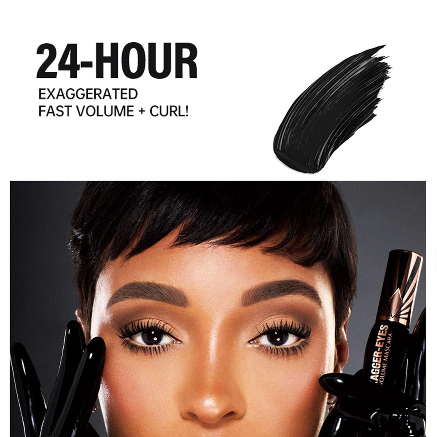 TAIKELOP Exagger-Eyes Volume Mascara Exagger-Black 4ML, Volumizing, Lengthening, Defining, Curling, Multiplying Mascara Makeup