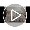 Striped Cotton Linen Feel Duvet Cover Set King Cocoa Brown Variation