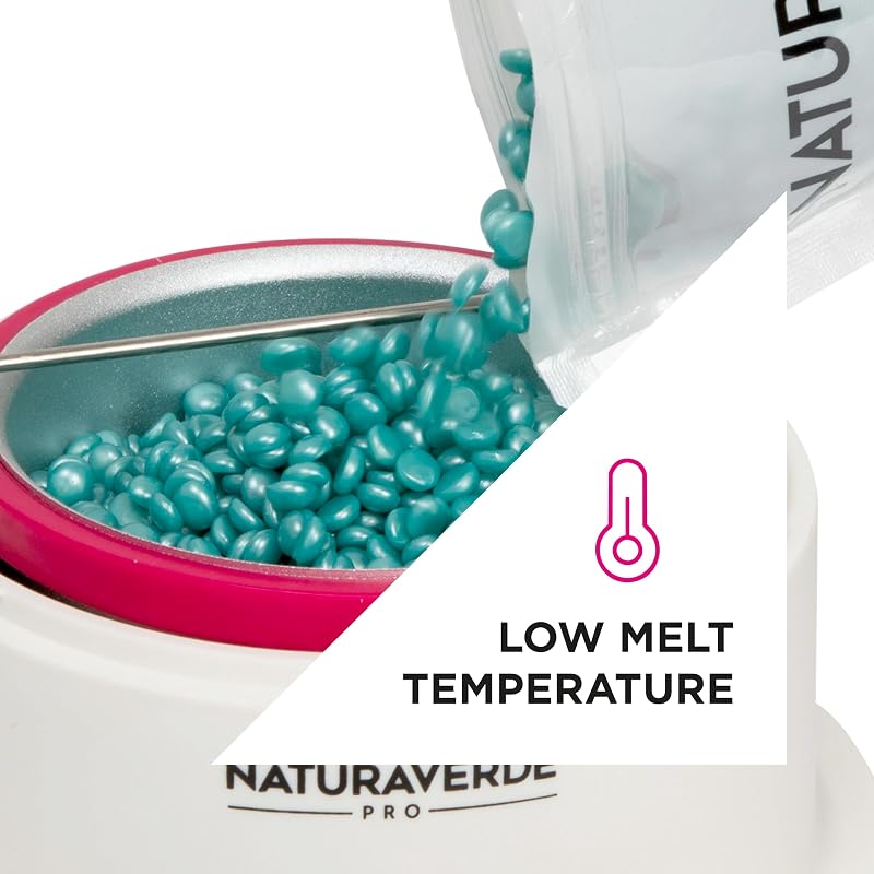 NaturaverdePro Blue Flex Hard Wax Beads for Body & Face, Calming Chamomile - 2.2 lbs