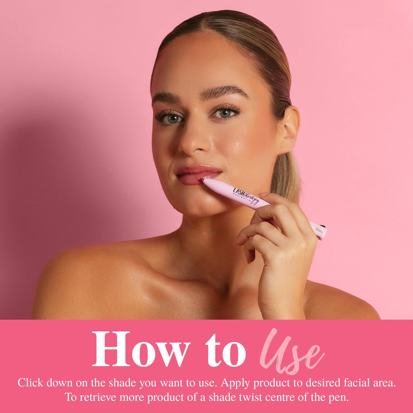 Lash Therapy Australia 4-In-1 | Makeup Pen, Lip Liner, Eyeliner, Brow Pencil & Highlighter | Compact, Travel Friendly Makeup Pen for Lips, Eyes, Brows & Face