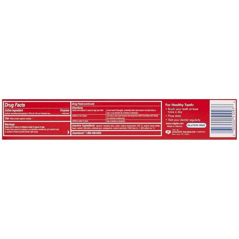 Colgate Sparkling White Mint 8 Oz Toothpaste - Pack of 6