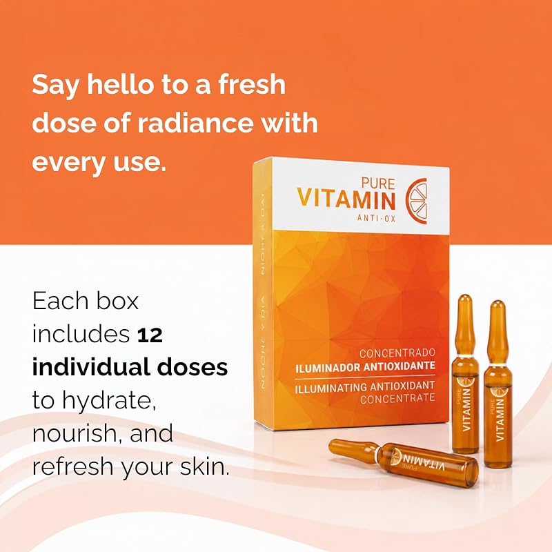 Vitamin C Serum 5% Stabilized with Niacinamide & Biotin - 12 Ampoules 2 mL