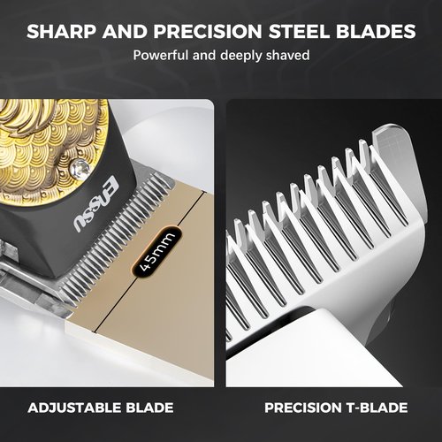 ENSSU Professional Hair Clippers for Men, Cordless Barber Clippers and Trimmers Set, Men's Hair Clippers for Hair Cutting with LED Display, Men's Grooming Kit