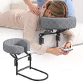 Massage Headrest for Bed with Grey Face Cradle, Height Adjustable to 19 in