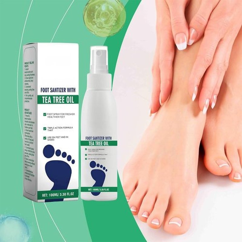 Foot Sanitizer Spray with Tea Tree Oil, Foot and Nail Care Serum, with Natural Tea Tree Oil and Aloe Vera Feet Spray, Nail Solution and Foot Sanitizer Spray with Tea Tree Oil (1pc)