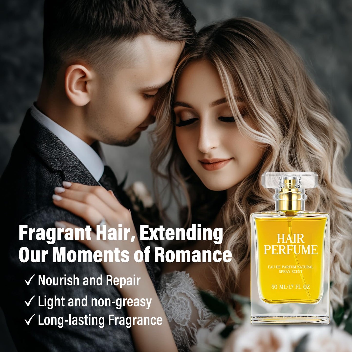 SudopoABAB Hair Perfume, Pheromone Perfume for Women, Essential Oil Perfu-me for Hair, Per-fume Oil Extract to Ha-ir Care, Lasting Fragrance for Long Time