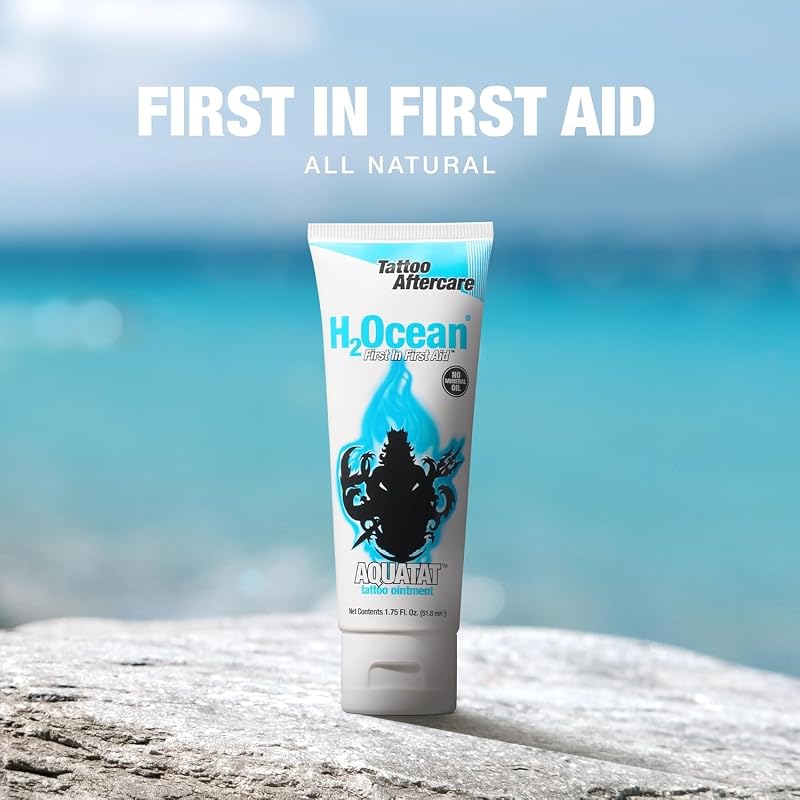 H2Ocean Aquatat Tattoo Healing Ointment 1.75 oz (Pack of 2) Fragrance-Free