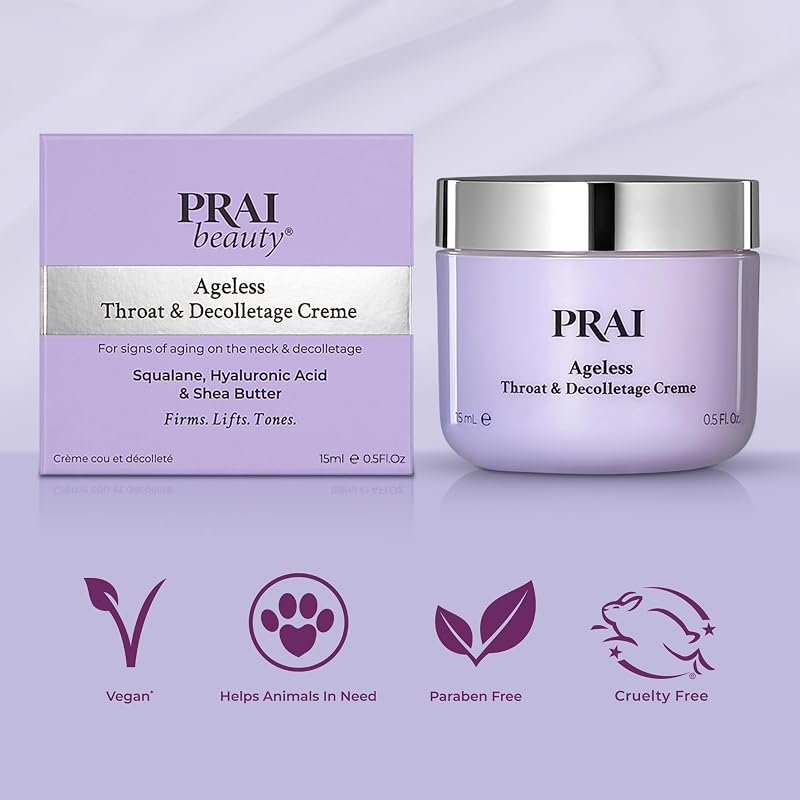 PRAI Ageless Neck Cream with Sepilift & Hyaluronic Acid 6.8 Oz