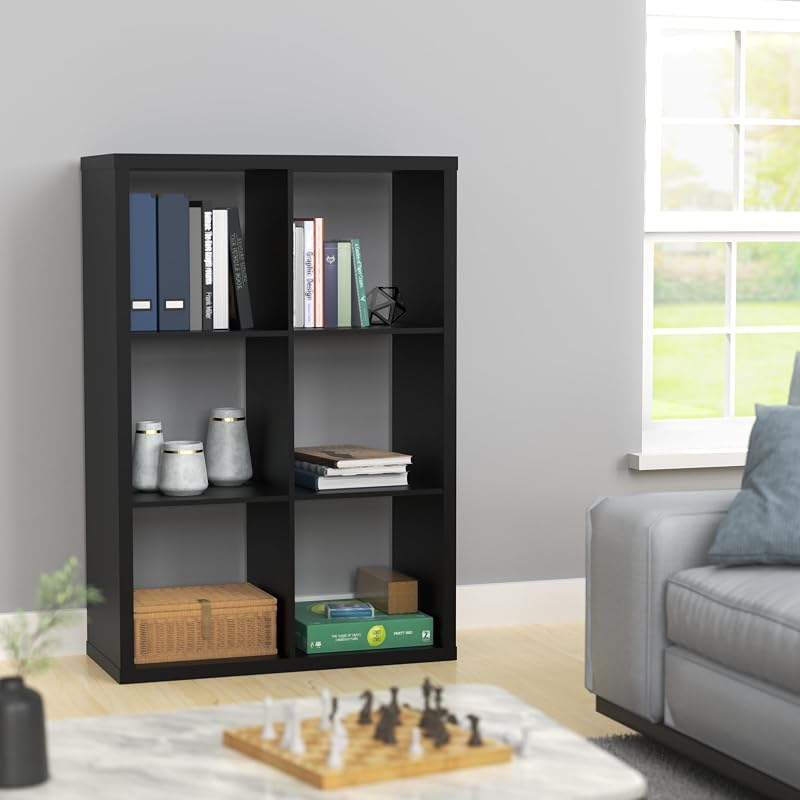 ClosetMaid 6-Cube Storage Organizer Shelf - Black Finish (Variation: Black+6-Cube)