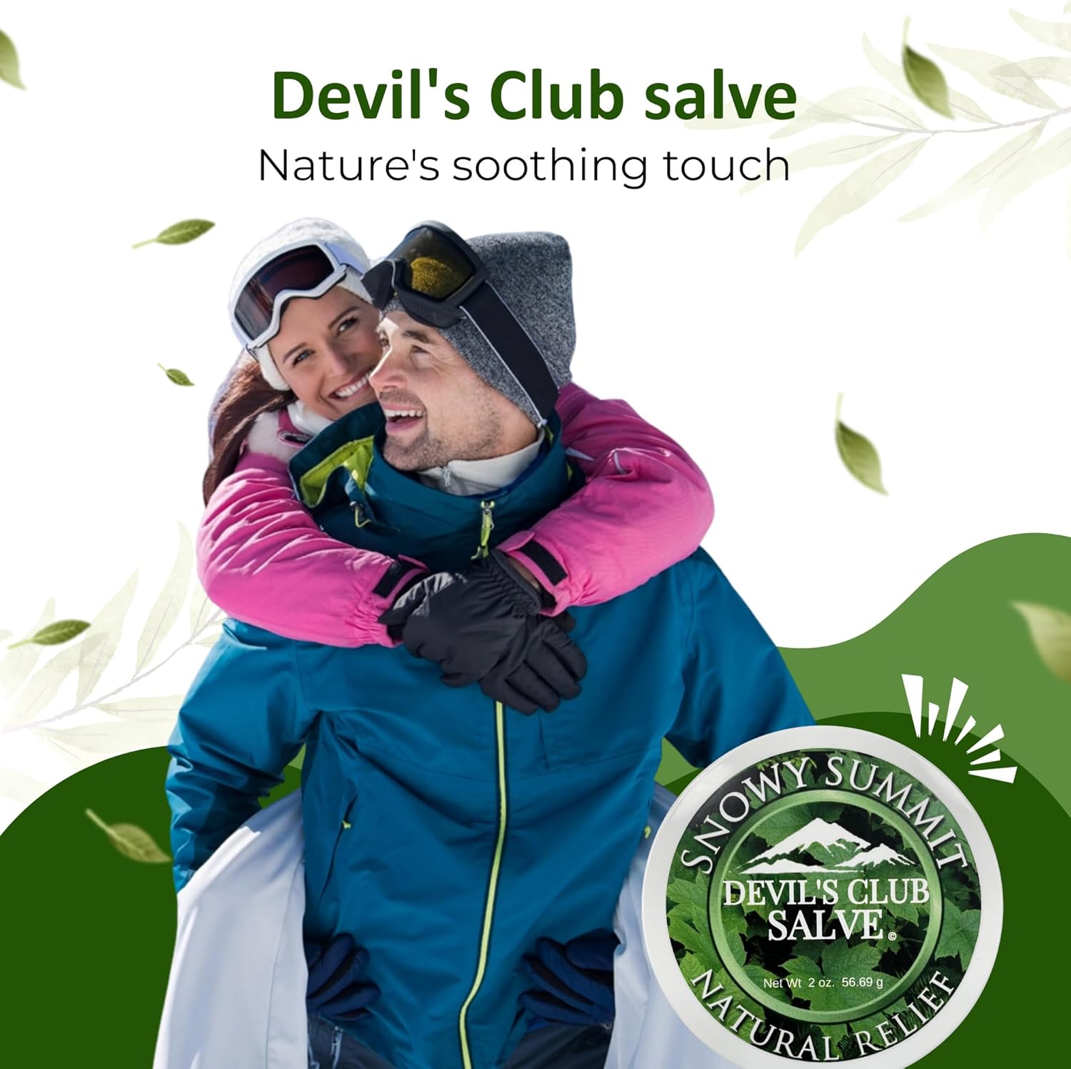Alaska Devil's Club Salve - Handmade Herbal Muscle Rub Ointment, Light Scent, 2 oz Jar