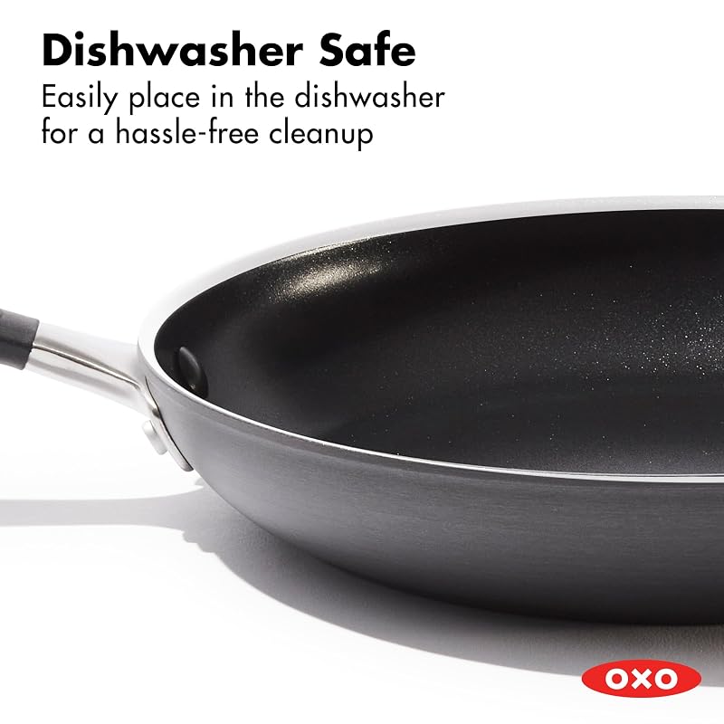 OXO 8" & 10" Nonstick Frying Pan Set — PFAS-Free Diamond Ceramic Skillets, Oven & Dishwasher Safe, Stay-Cool Silicone Handles