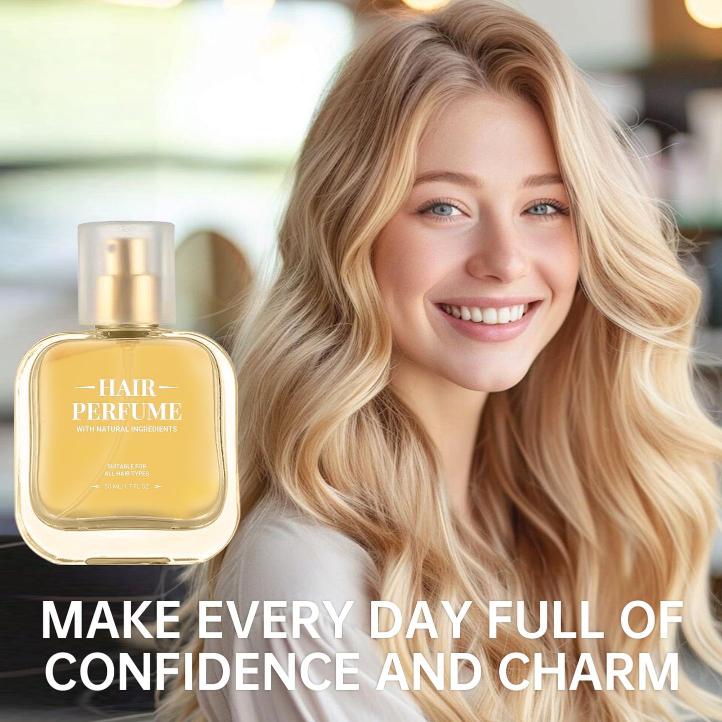 Hair Perfume for Women – Fresh Hair Fragrance with Honey, Coconut Oil, and Chamomile Extract, Odor-Removing, Nourishing & Long-Lasting Scent for Smooth and Beautiful Hair