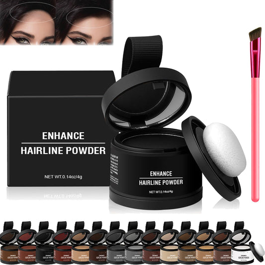 OwlFade - Precision Hairline Powder, 14 Colors Root Touch Up Powder with Mirror, Instantly Conceals Hair Loss, Water Sweat Resistant for Women&Men (#03 Black,One Size)
