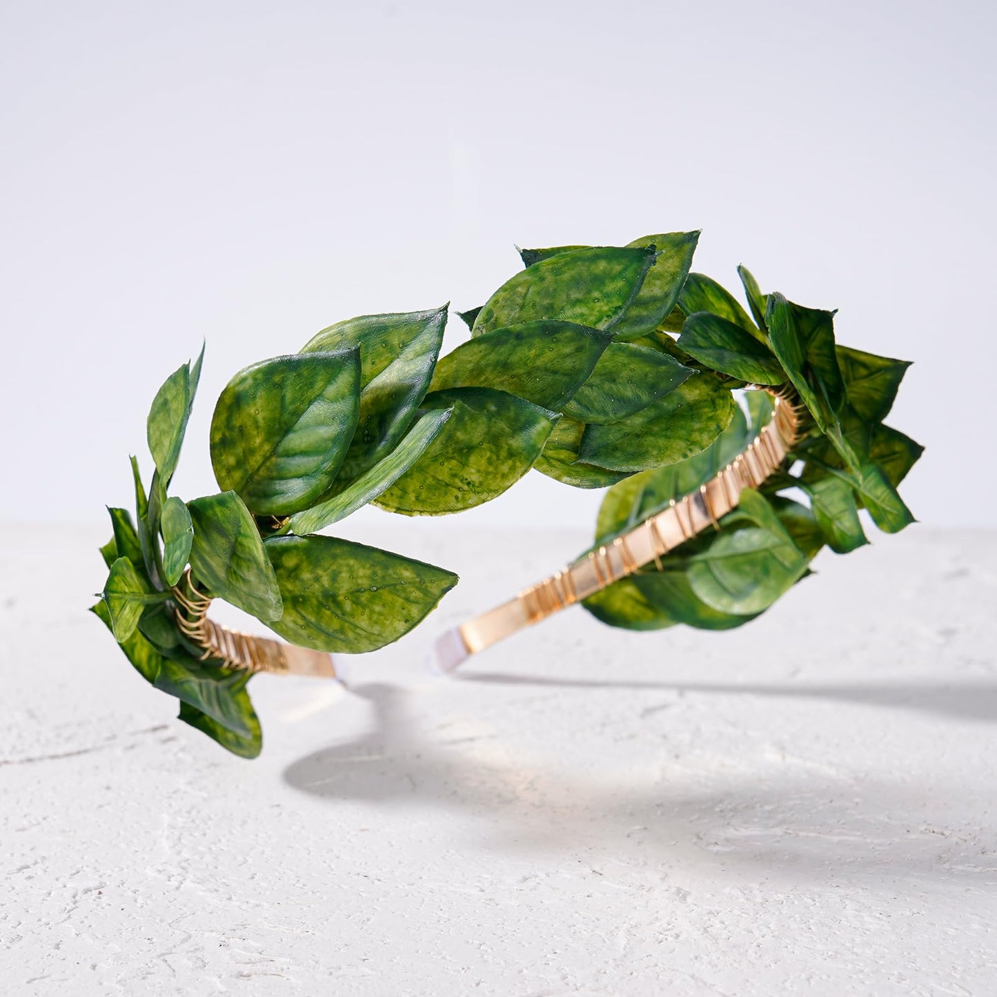 KorViSHOW Green Laurel Leaf Headbands - Elf Greek Crown Headpiece Fairy Medieval Forest Elven Headband for Women Men Halloween Renaissance Renfaire Cosplay Toga Costume Hair Accessories