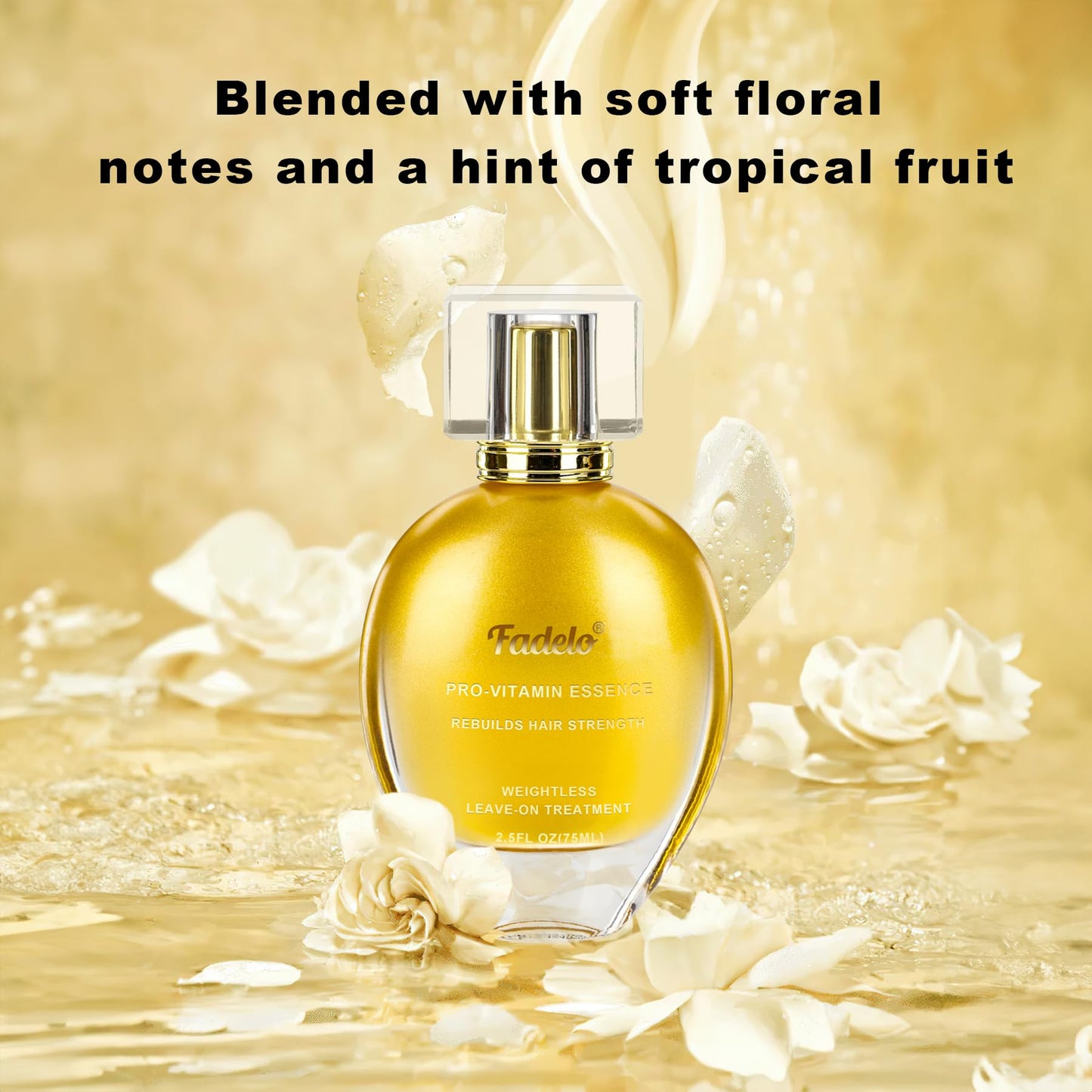 Floral Hair Perfume, Delicate Hair Fragrance with Vitamin Essence B5, Natural Hair Perfume Oil for Damaged Hair, Leave-In Nourishes and Moisturizes Hair Shine Spray, 2.5Fl Oz (75ML) (Floral)