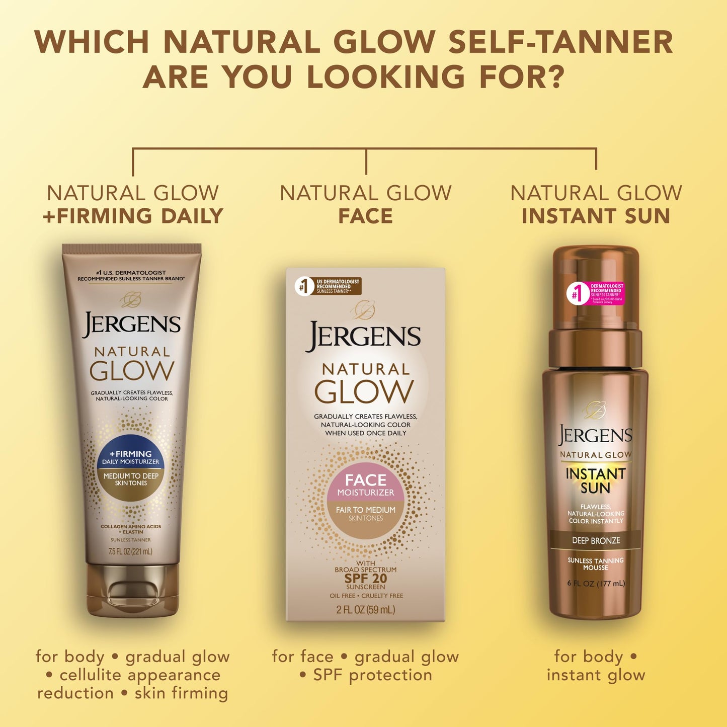 Jergens Natural Glow + Firming Daily Moisturizer Medium to Tan Skin Tones 7.5oz