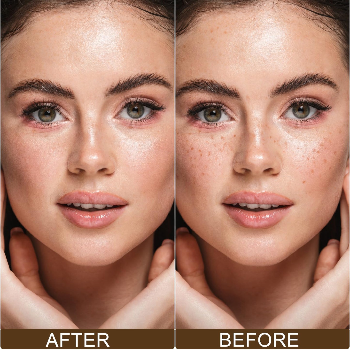 Dufuphae Freckle Stamp Pen, Upgrade Faux Freckle Stamp Pen, Fake Freckles Stain Marker Pencil Tool, Long Lasting Waterproof Freckles Makeup Tool for Natural Freckle Effects(02#Medium)