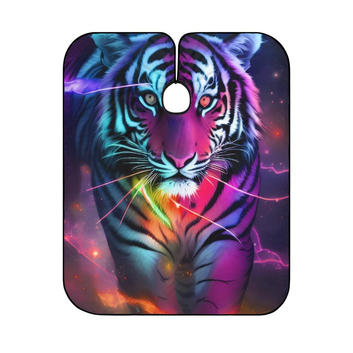 Adjustable Hairdresser Cape - Haircut Hairdressing Cloth Apron Beautiful Wild Animal Tiger Abstract Art Shampoo & Cutting Household Capes Wrap for Hair Cutting