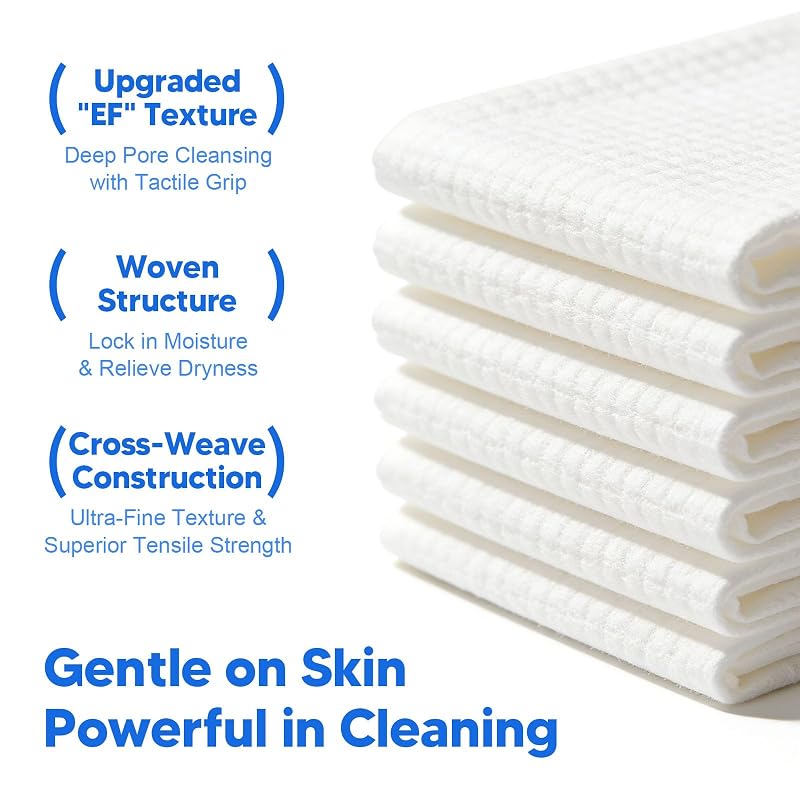 Disposable Face Towels 4-Box Pack (200 Sheets) Ultra-Soft Facial Washcloths for Cleansing & Makeup Removal – Travel & Spa