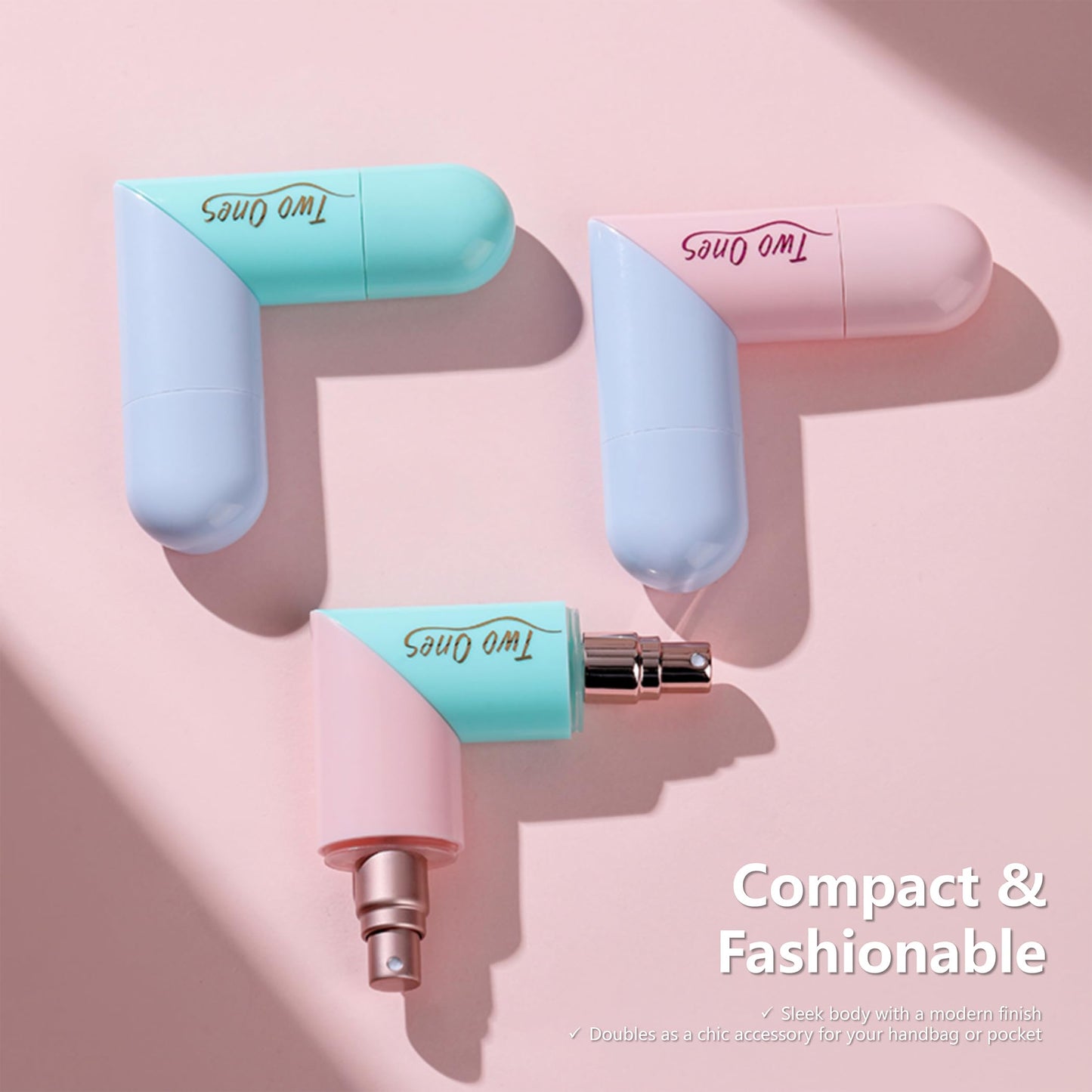 ONROCL Travel Perfume Bottle Refillable - 2 in 1 Dual Sprayer, 5ml+5ml Leak-Proof Portable Perfume Atomizer for Women & Men, Perfect for Travel, Gym, Office, Compact & Stylish Fragrance Container