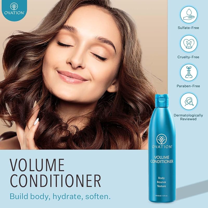 Volumizing Hair Conditioner for Fine Hair – 12 oz Pack of 1, Lightweight Creme Rinse with Olive Oil & Vitamin B5