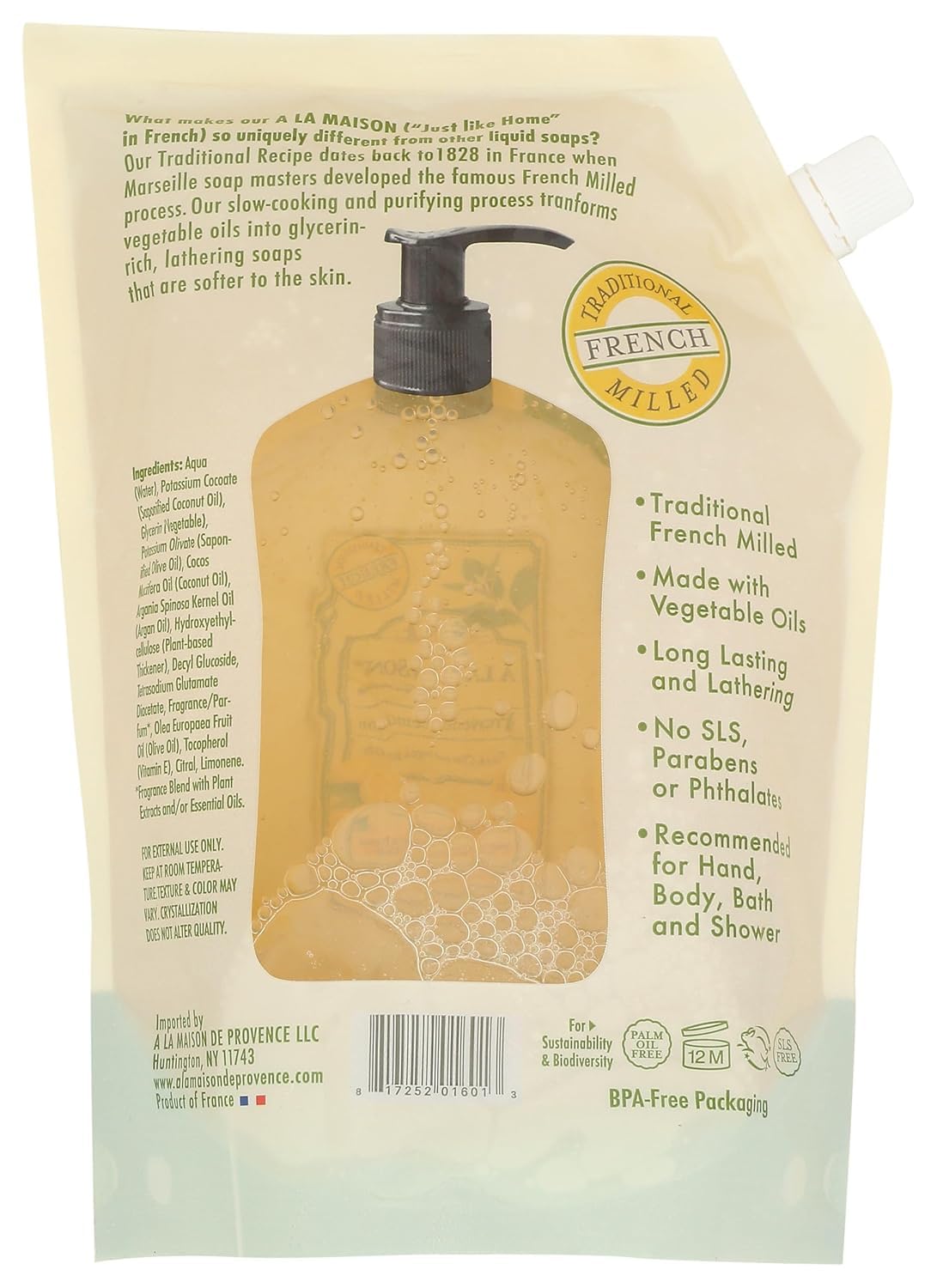 Provence Lemon Liquid Soap Refill - 1L Doypack | A La Maison