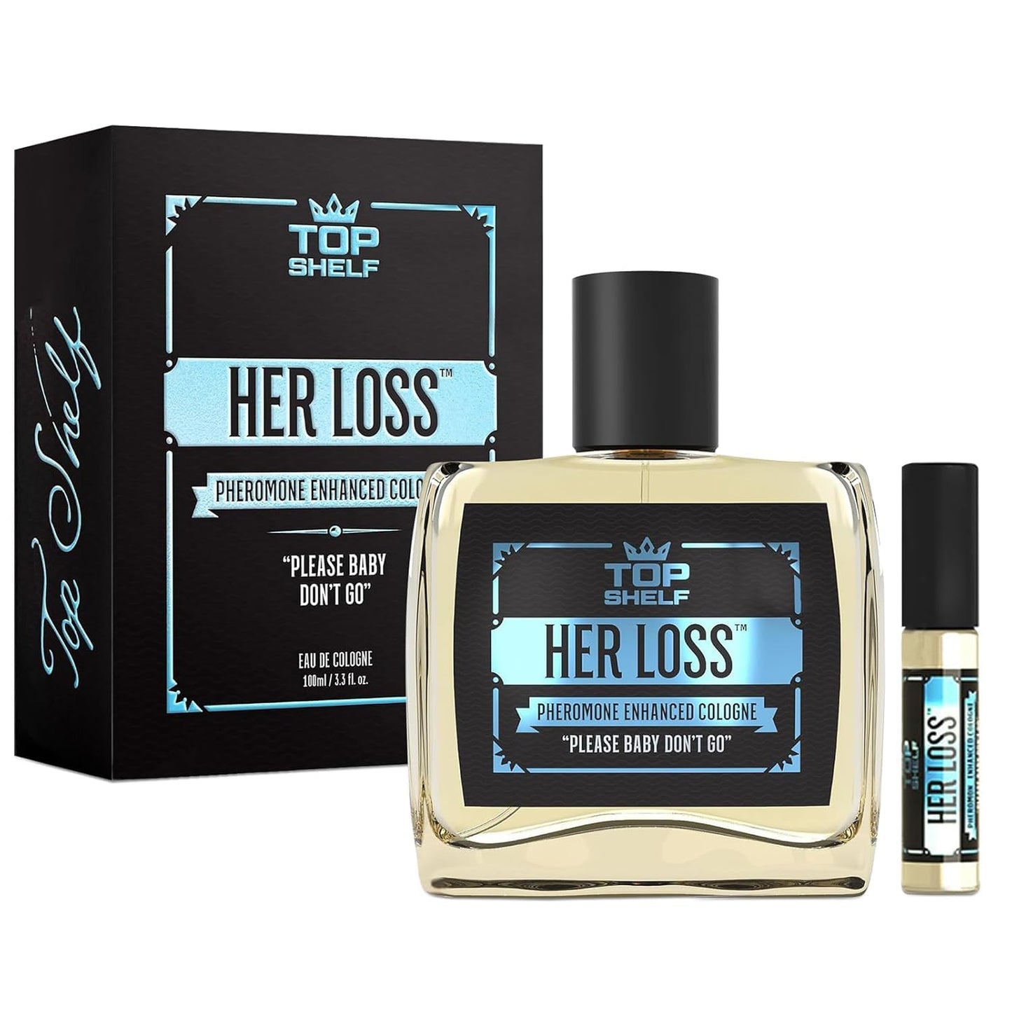 Top Shelf Her Loss Pheromone Enhanced Cologne for Men, 2.0 Fl Oz, Fresh Scent
