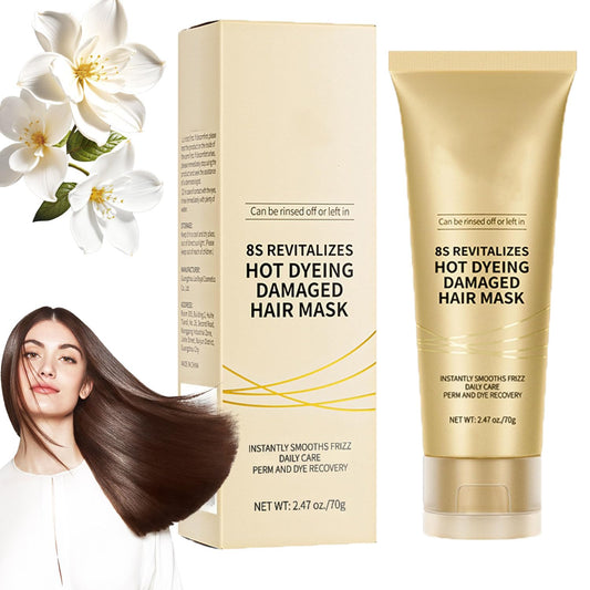 8s Revitalizes Hot Dyeing Damaged Hair Mask, 8 Seconds Revitalizing Hair Mask for Hot Dyed & Damaged Hair, And Dye Repair Conditioner, Instant Smooth Frizz Daily Care Perm (1)