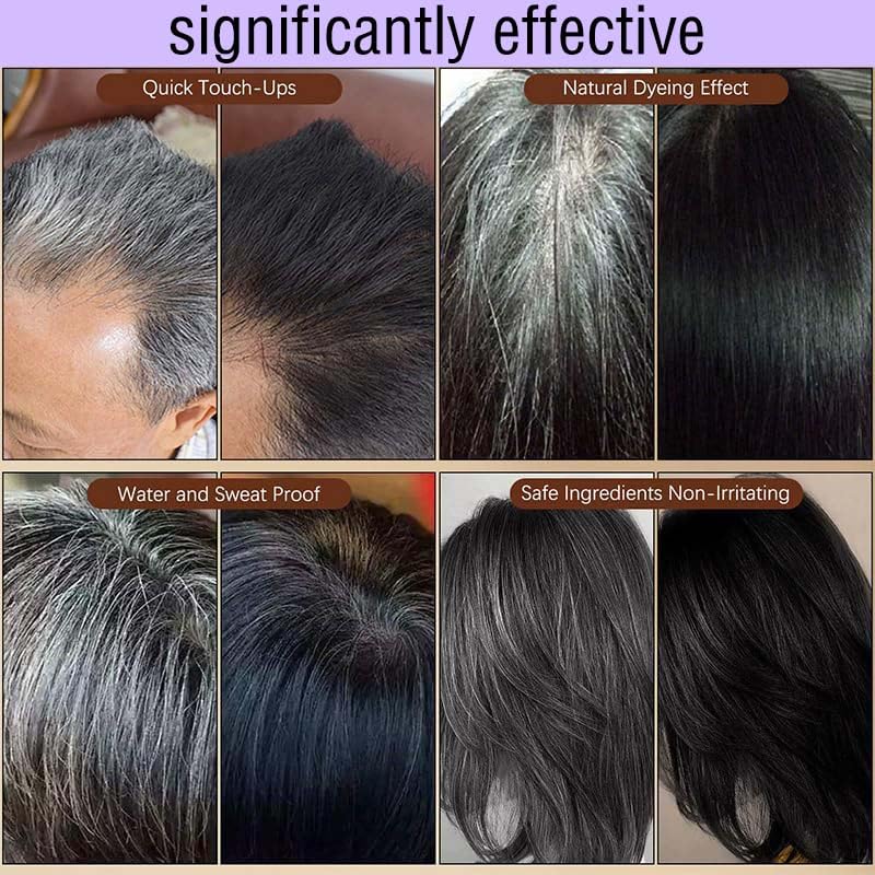 2Pcs Safe and Convenient Comb Hair Dye, Instant Hair Color Touch-Up for Men & Women, Waterproof & Sweatproof, 2-in-1 Hair Dye with Built-in Comb, Portable & Easy to Use (Black)