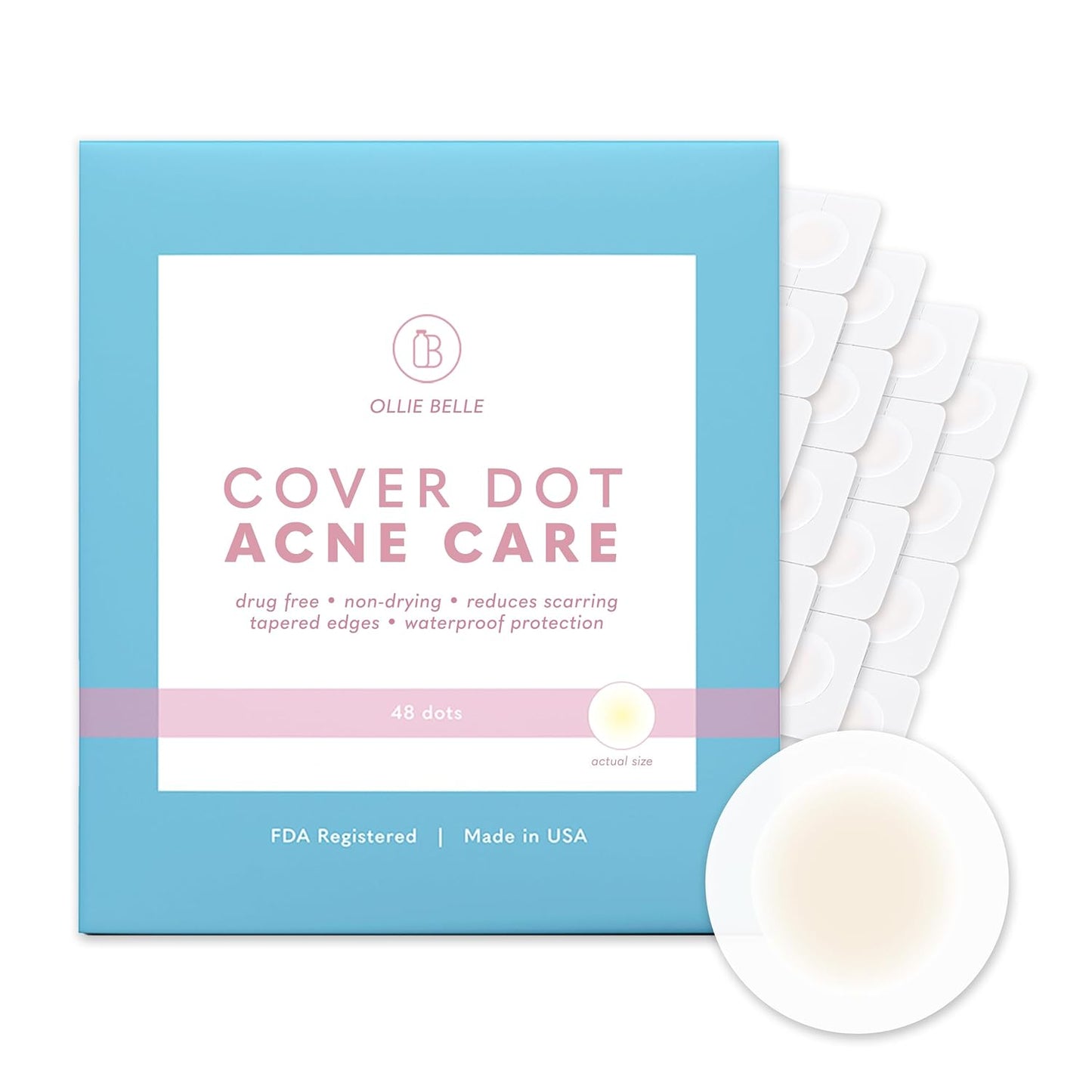 Hydrocolloid Acne Treatment Dots (120 Count) | Clear Waterproof Blemish Patches