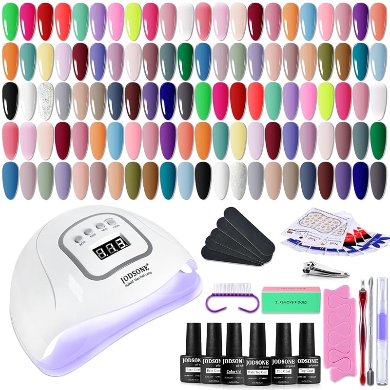 Variation of THIS listing: JODSONE Gel Nail Polish Kit with UV Light 60 Pcs, 55 Colors Set-08