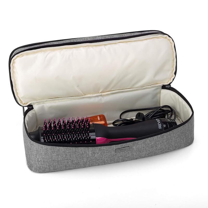 Teamoy Gray 2-Layer Travel Hair Dryer Storage Bag – Large Capacity