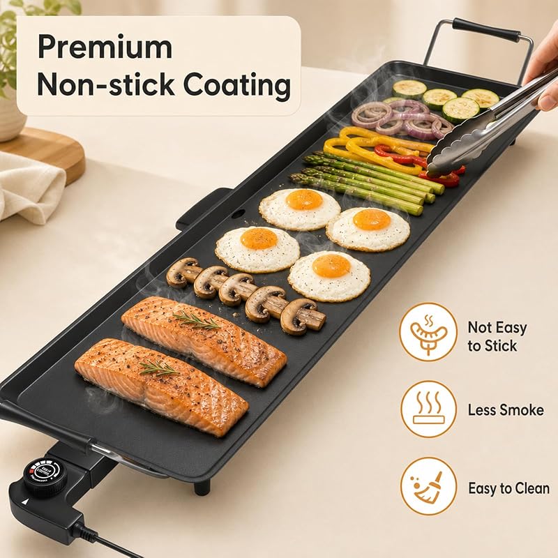 DORTALA 35" Extra Large Electric Griddle 2000W Nonstick Surface